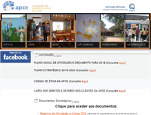 Tablet Screenshot of apce.org.pt